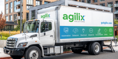 Agilix Solutions delivery truck in city