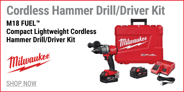 Milwaukee Cordless Hammer Drill Driver Kit