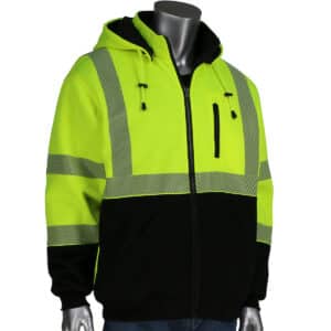 High visibility winter jacket