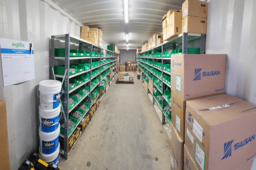Inside an Agilix Solutions Jobsite Trailer