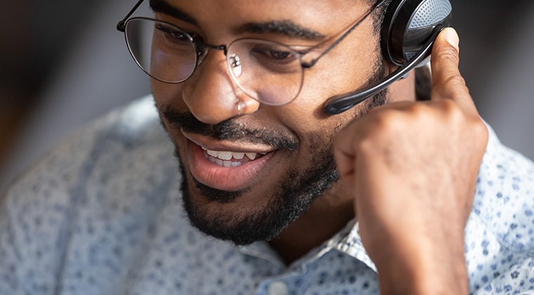 Man participating in Rockwell Automation Learning+ enhanced course