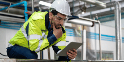 Man browsing the Agilix app on his tablet.