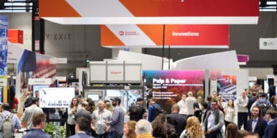 A view of the expo hall at Rockwell Automation Fair 2022