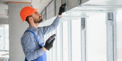 Eaton seismic bracing being installed to safeguard people and buildings.
