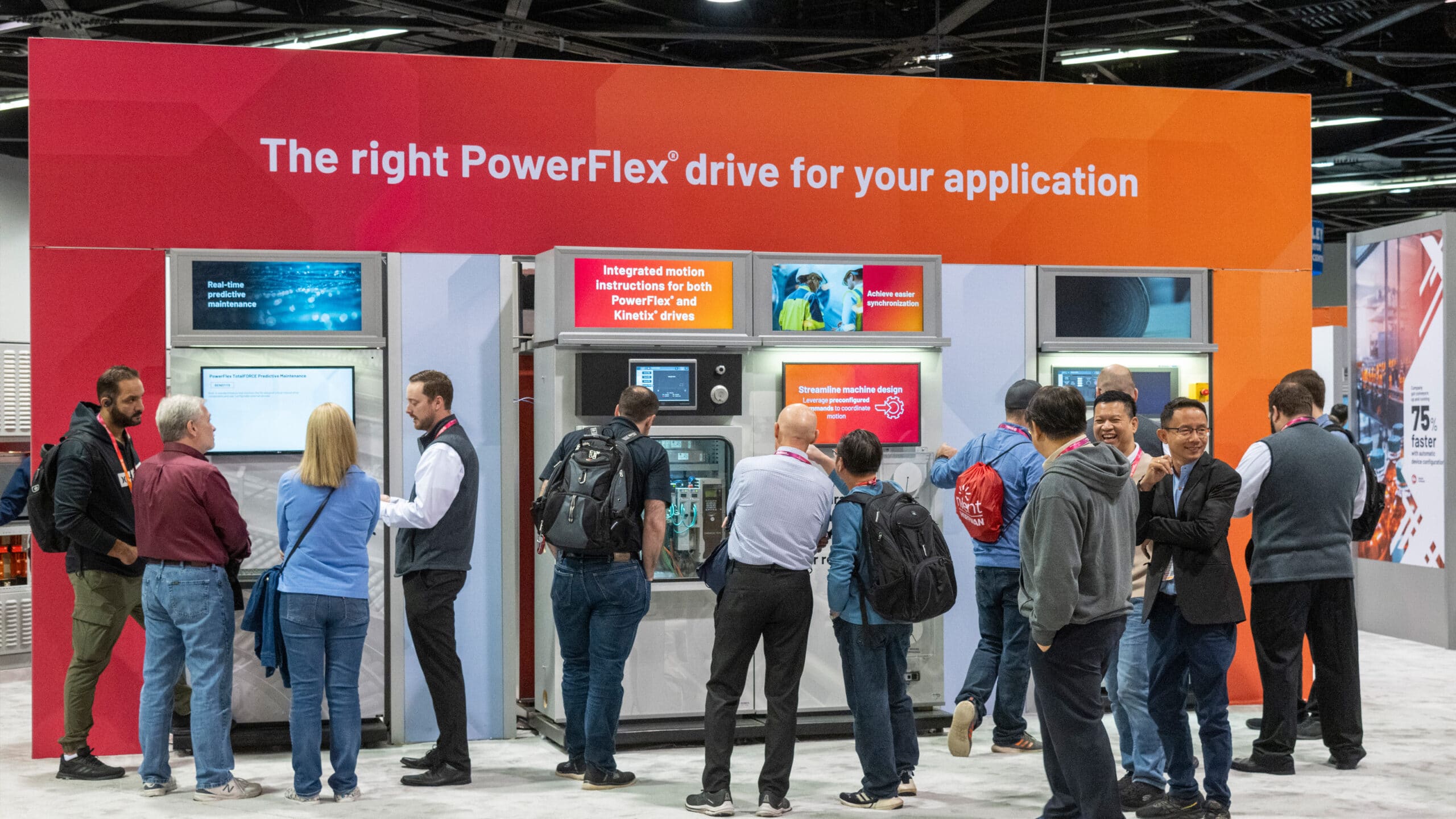 Attendees checking out the new products at Rockwell Automation Fair.