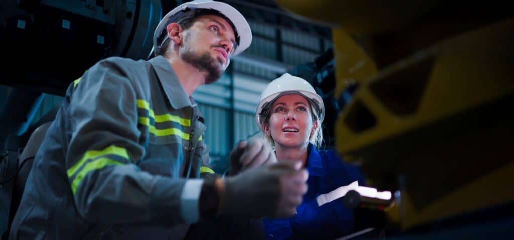 Manufacturing engineers performing drive startup services. 